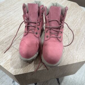 Timberland Pink Women's Combat Boots